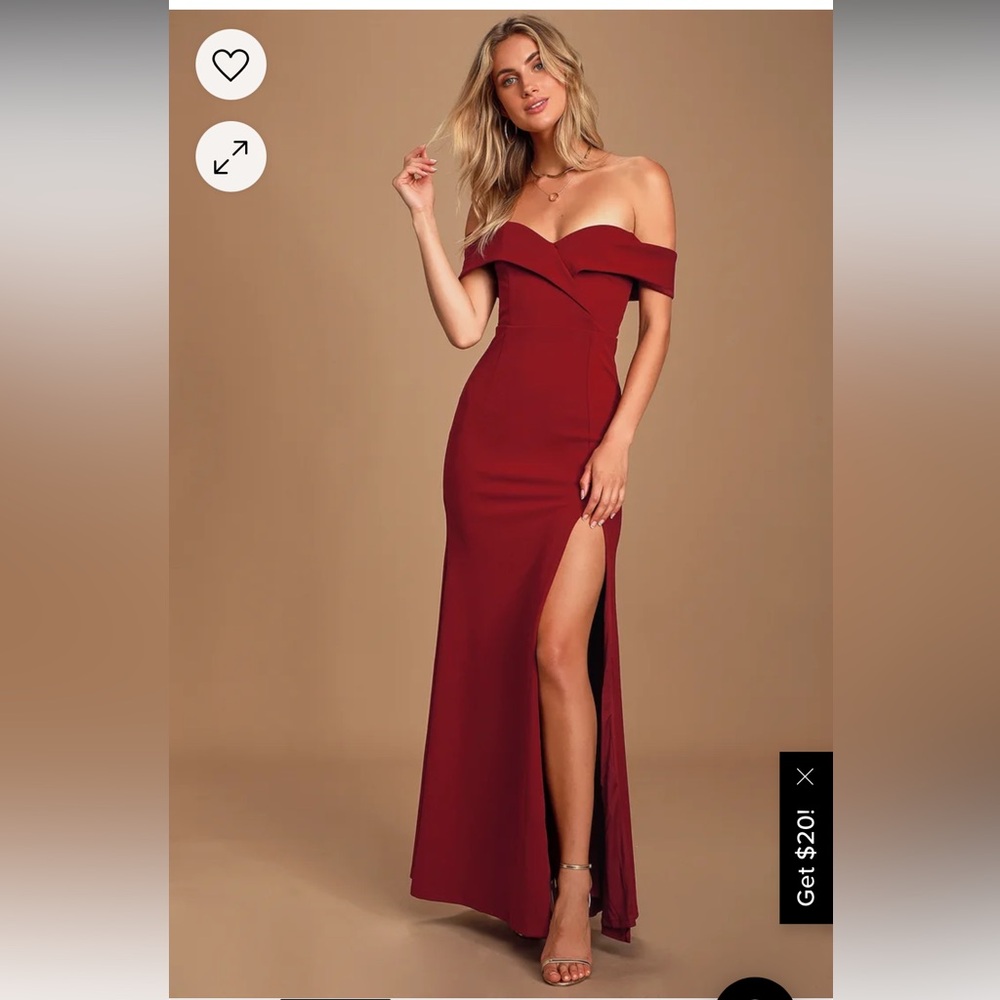 LuLu’s Deep Red, Formal, maxi dress